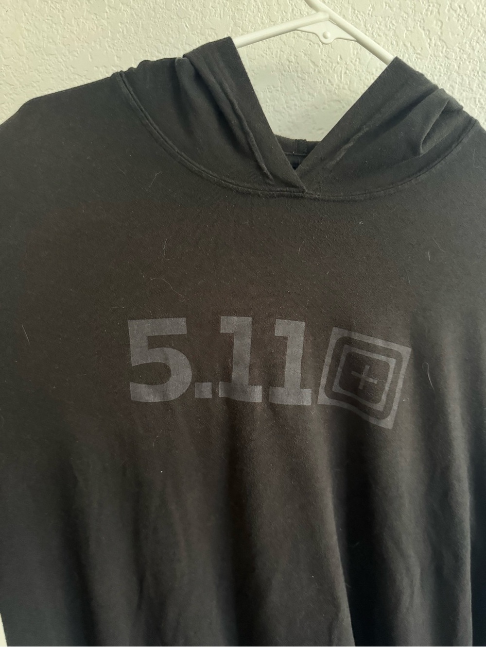 5.11 Tactical Grey Hooded long sleeved T-shirt with Subtle Logo